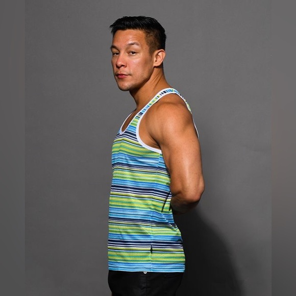 Stripe Mesh Tank - Picture 5 of 7